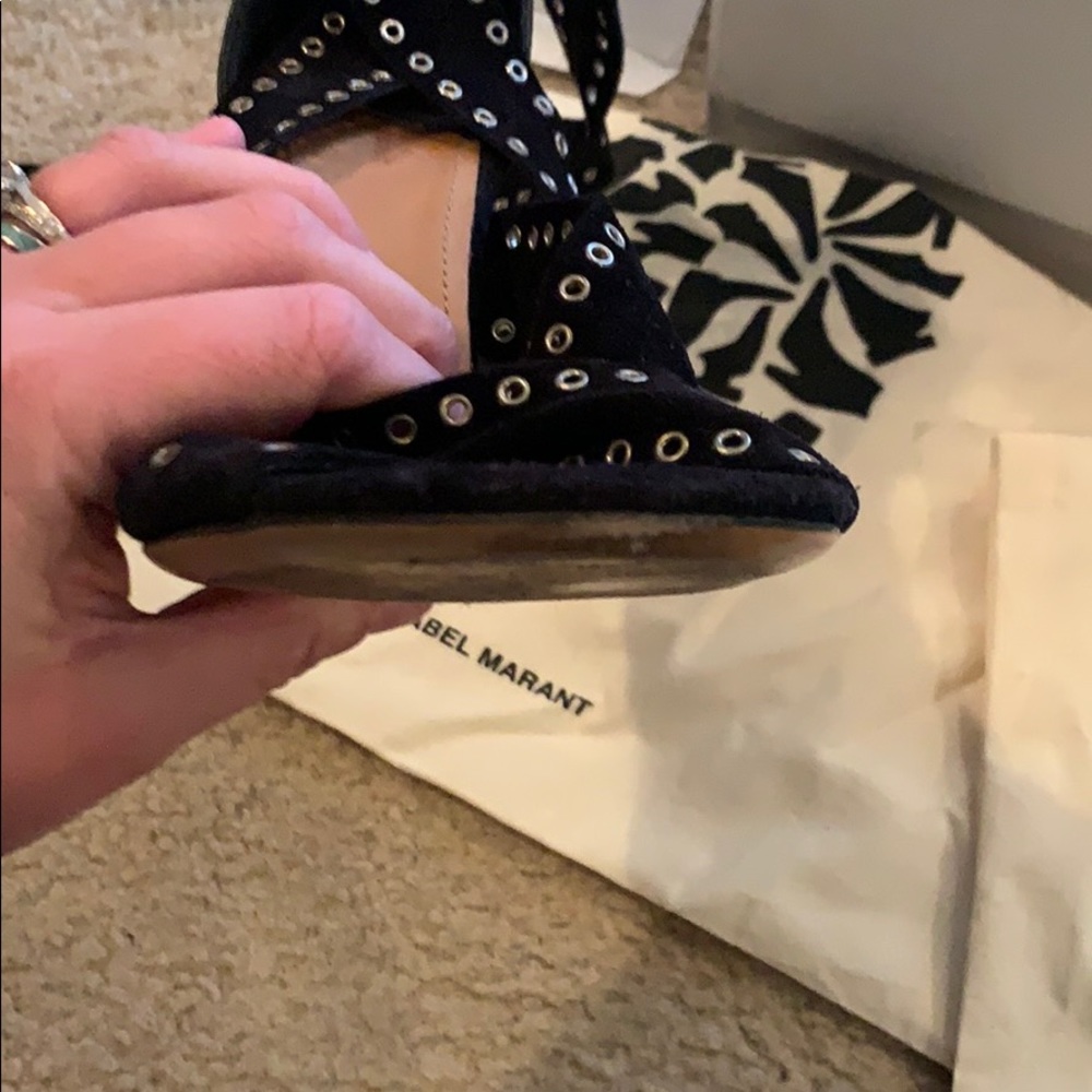 Isabel Marant Black Wrap Up Heels - Picture 5 of 9